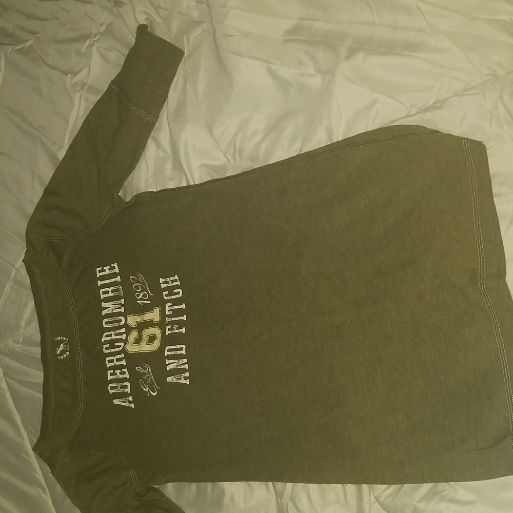 Abercrombie and fitch half sleeve shirt, dark green